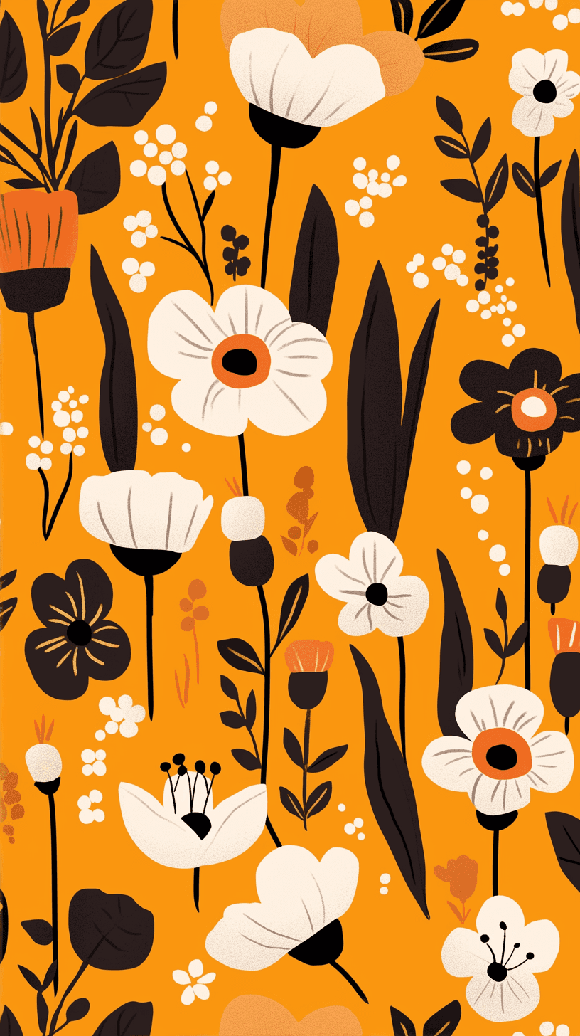 Retro Bloom Boulevard original repeating artwork