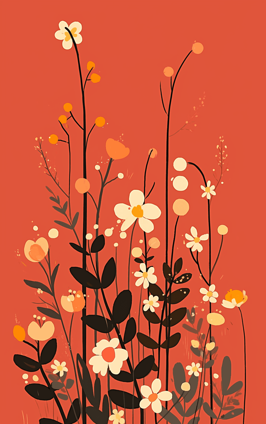 Retro Bloom Go original repeating artwork