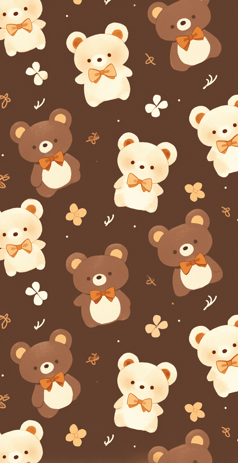 Retro Bear Neon original repeating artwork