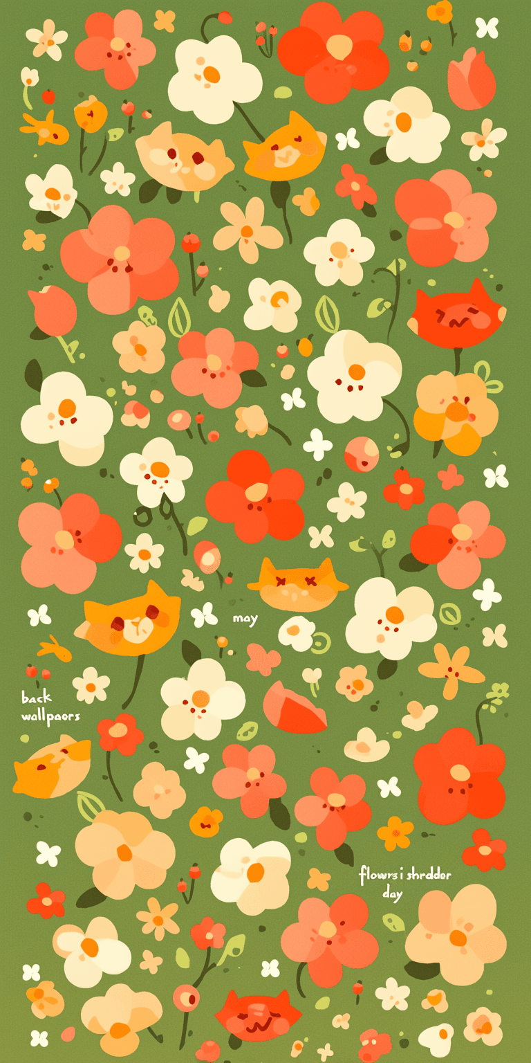 Retro Bloom Shine On original repeating artwork