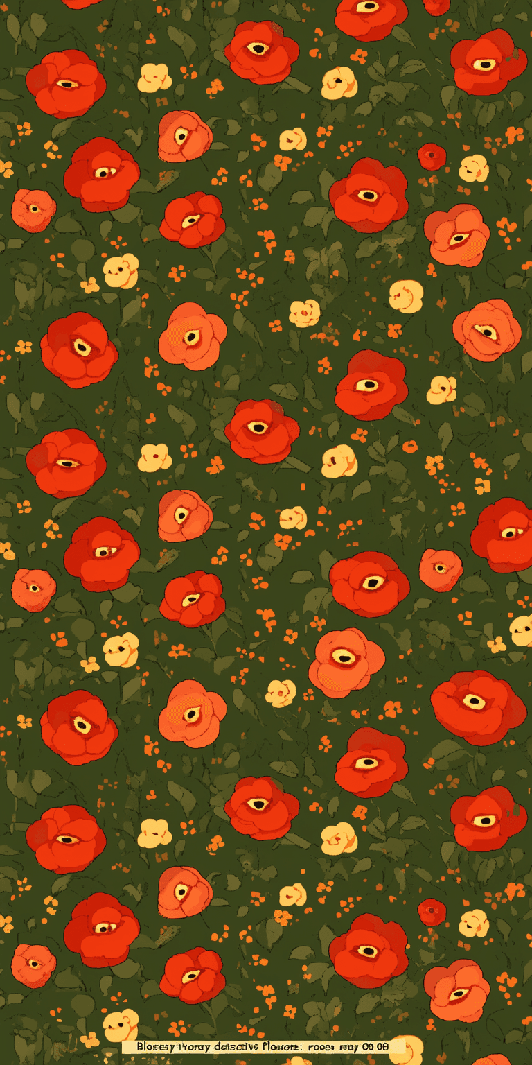 Retro Bloom Flow original repeating artwork