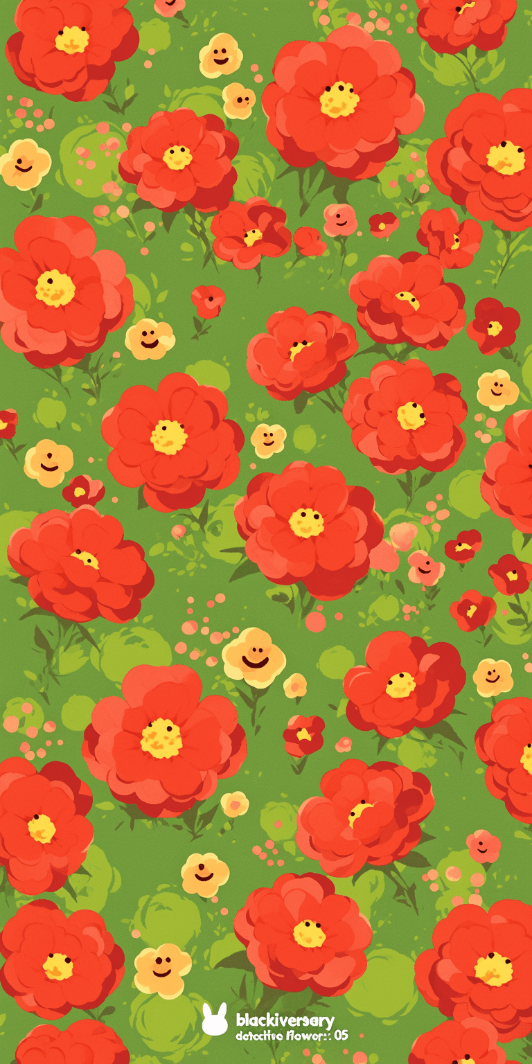 Retro Bloom Drift original repeating artwork