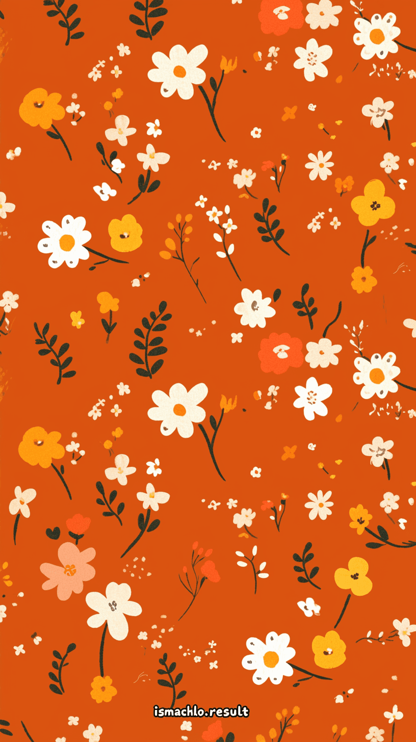 Retro Bloom Ivory original repeating artwork