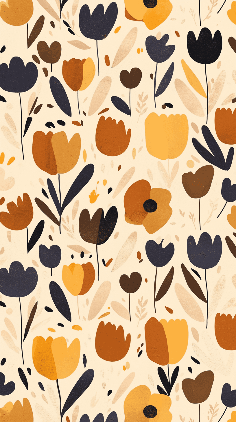 Retro Bloom Sunlit original repeating artwork