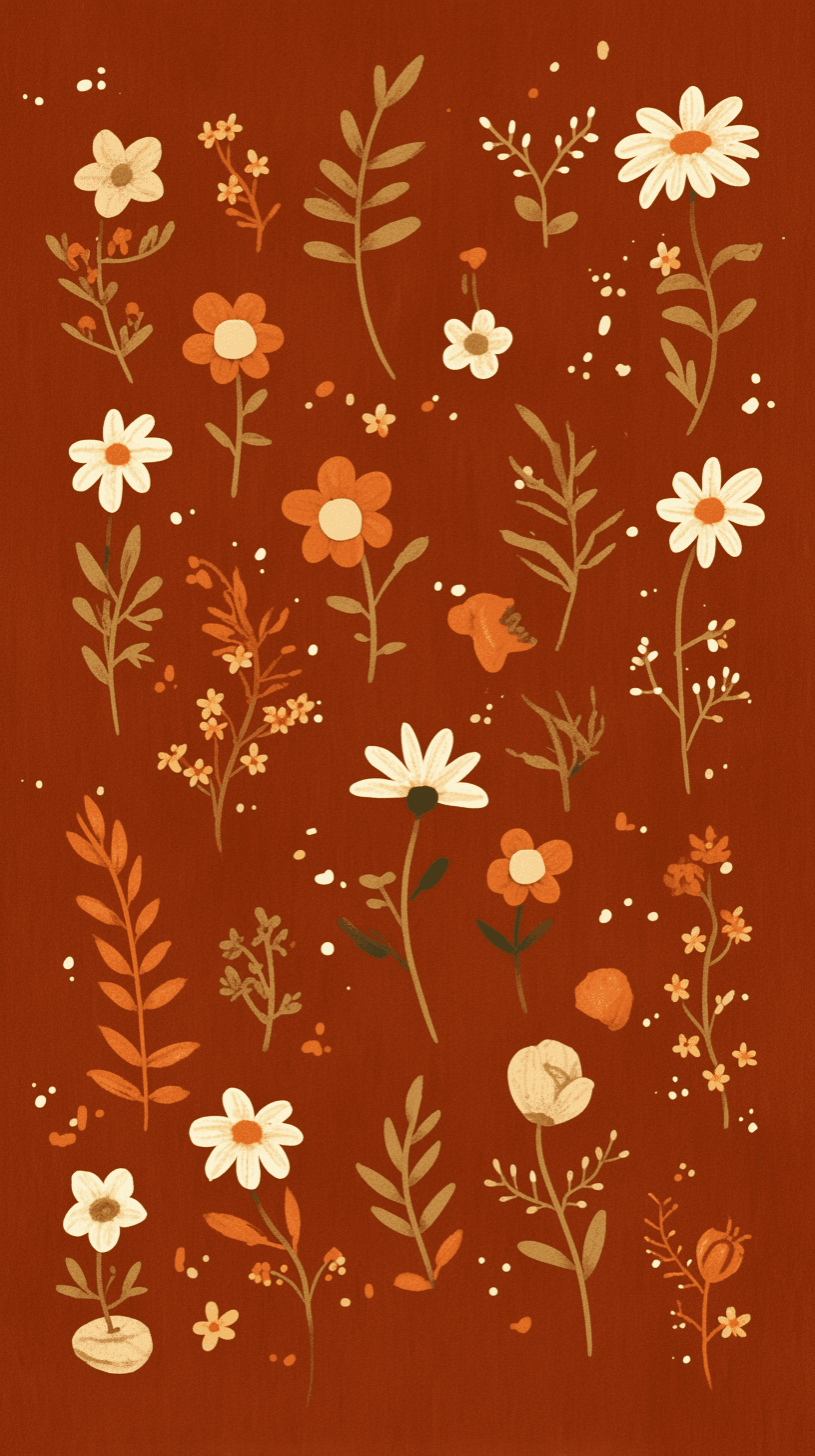 Retro Bloom Tint original repeating artwork