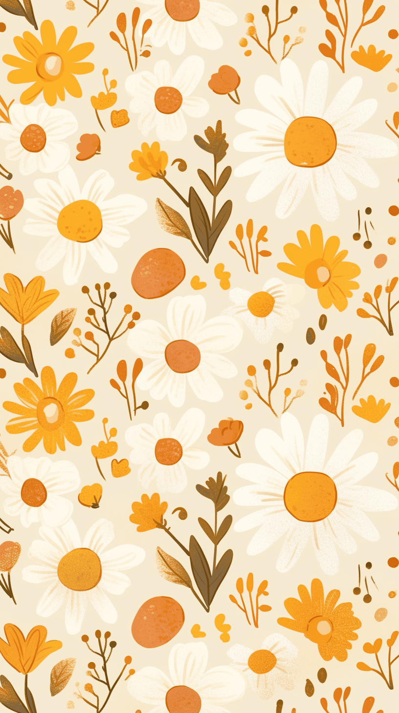 Retro Bloom Mono original repeating artwork