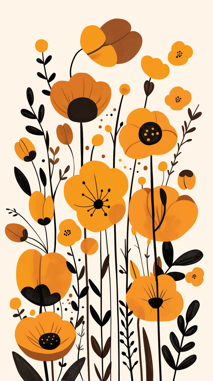 Retro Bloom Shine original repeating artwork