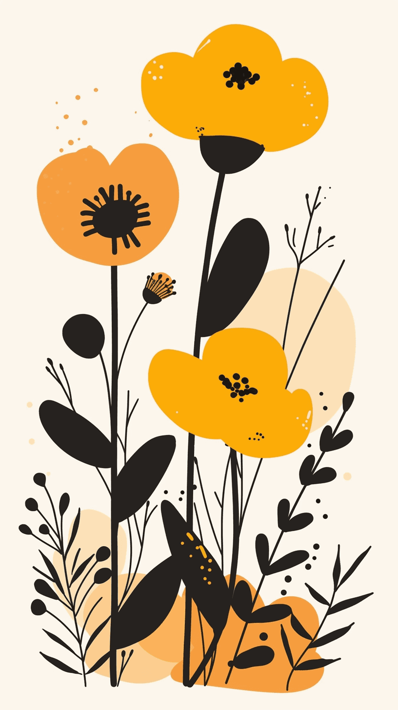 Retro Bloom Glow original repeating artwork