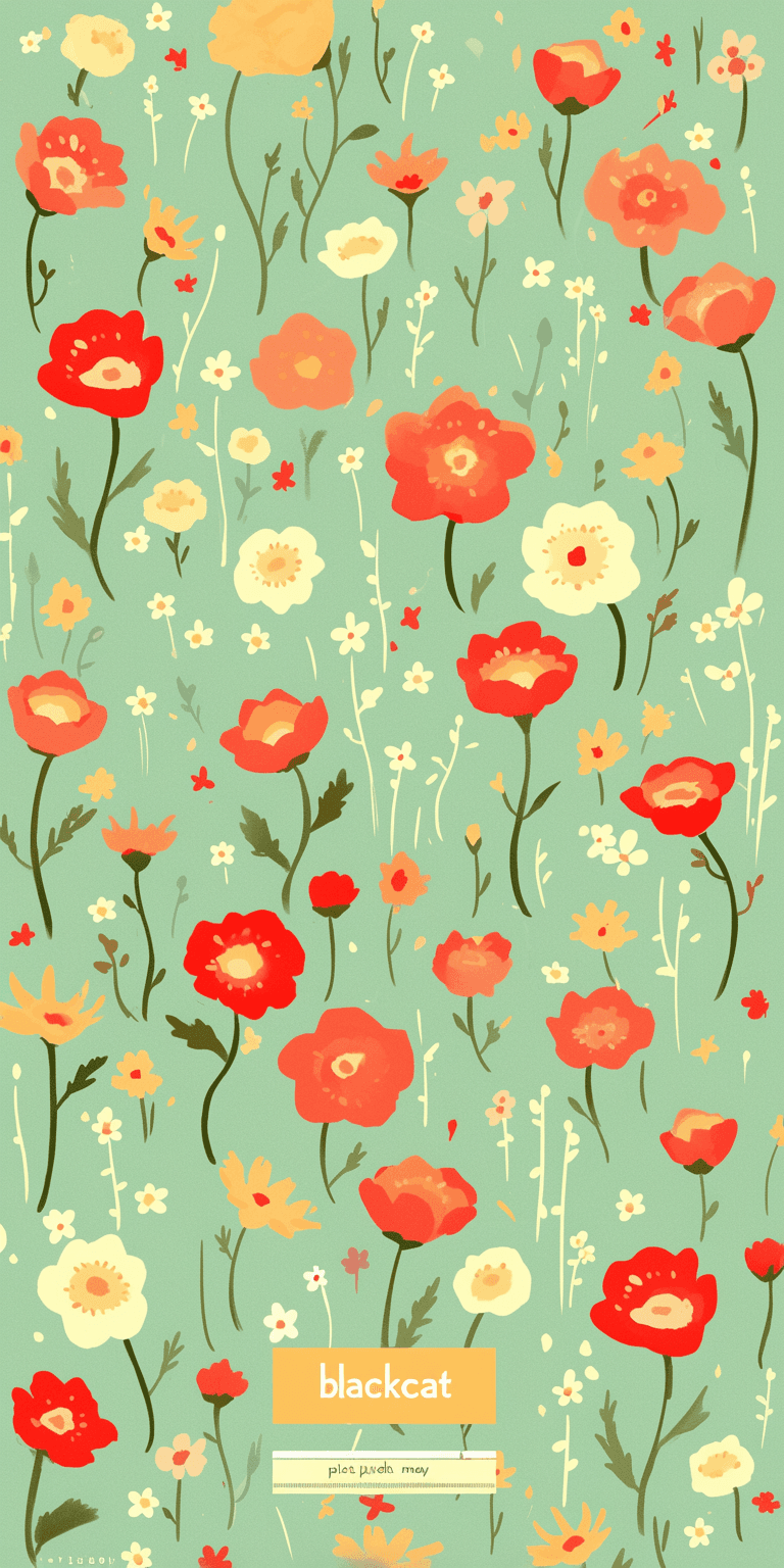 Retro Bloom Burst original repeating artwork