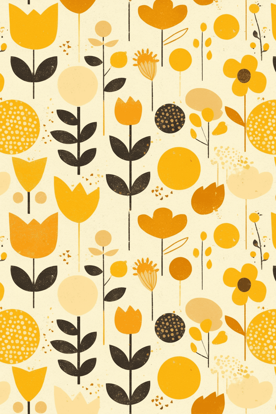 Retro Bloom Blast original repeating artwork