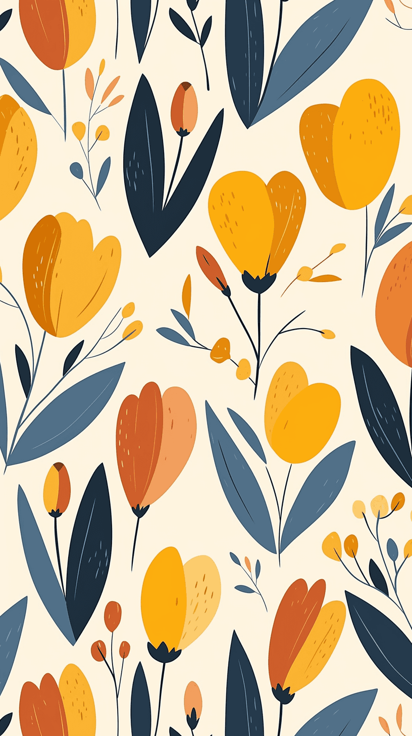 Retro Bloom Zoom original repeating artwork
