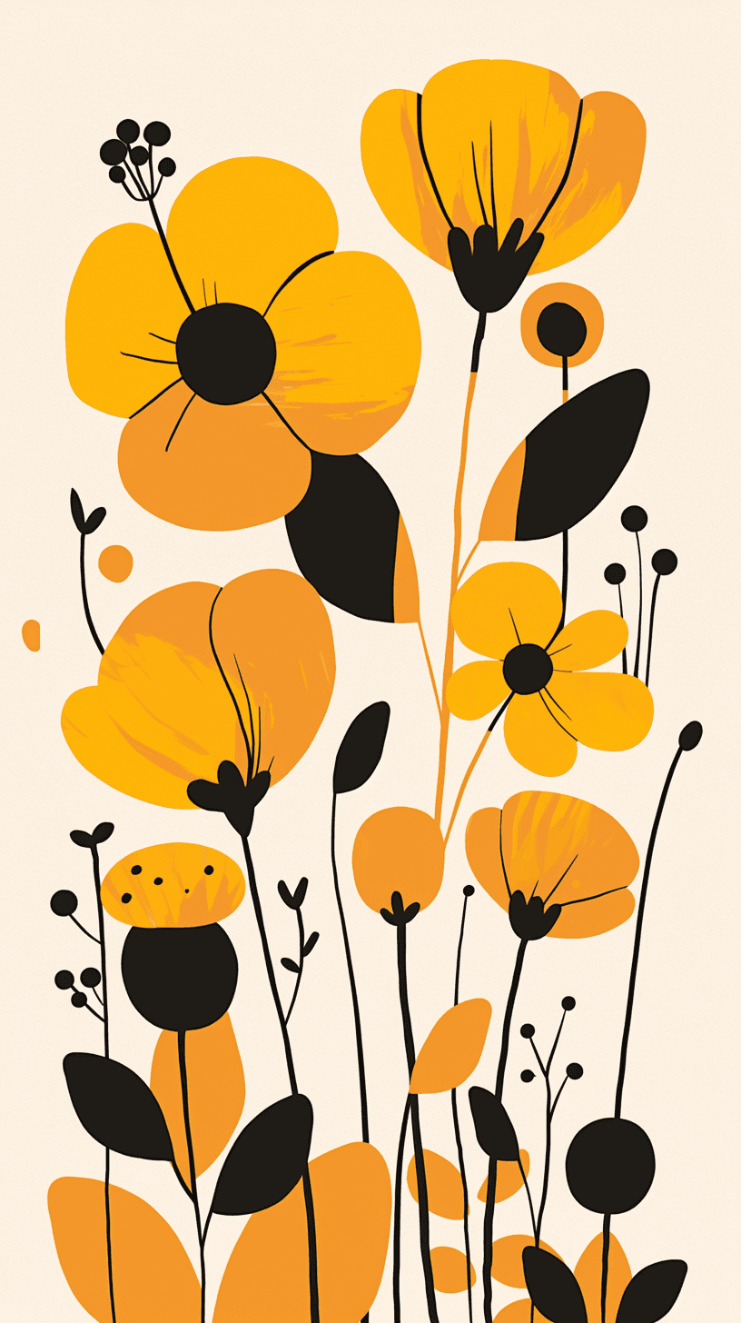 Retro Bloom Slide original repeating artwork