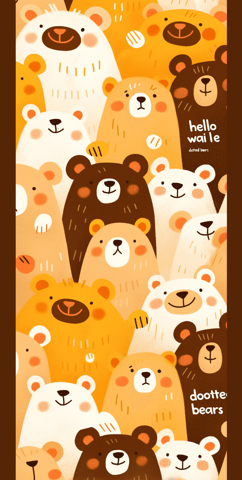 Retro Bear Slide original repeating artwork