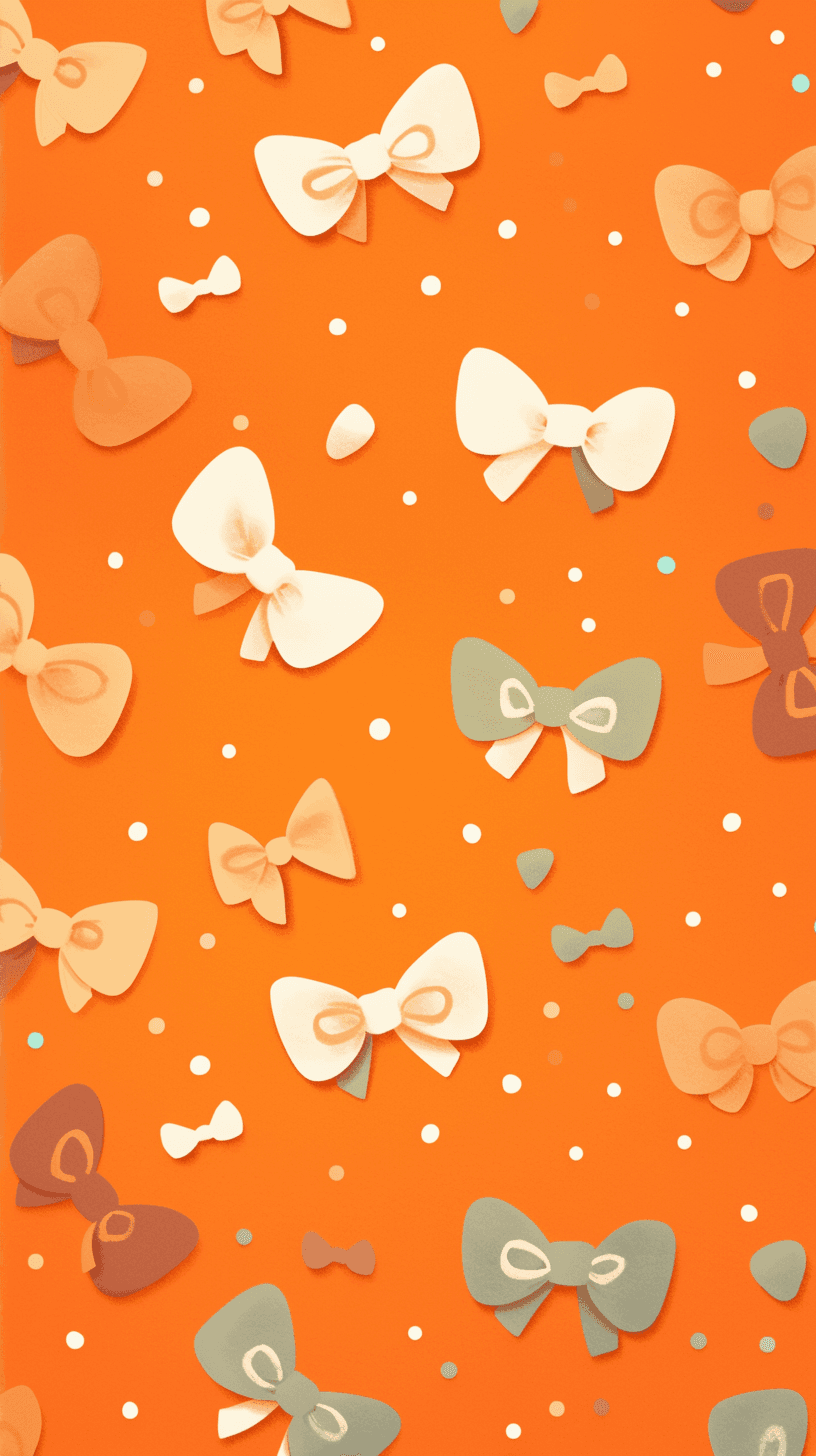 Retro Bow Pals original repeating artwork