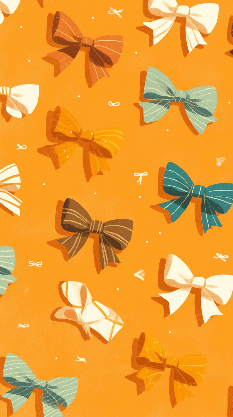 Retro Bow Crew original repeating artwork