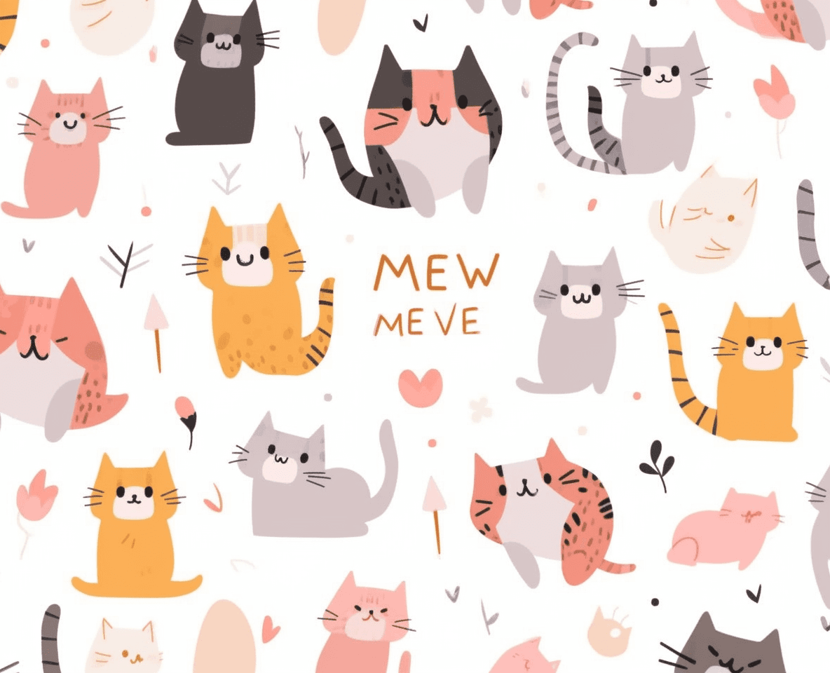 Cat 419 original repeating artwork