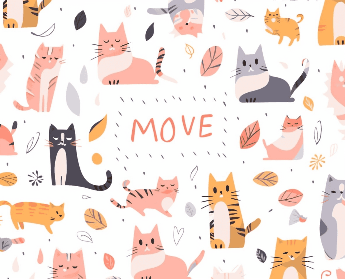 Cat Route original repeating artwork