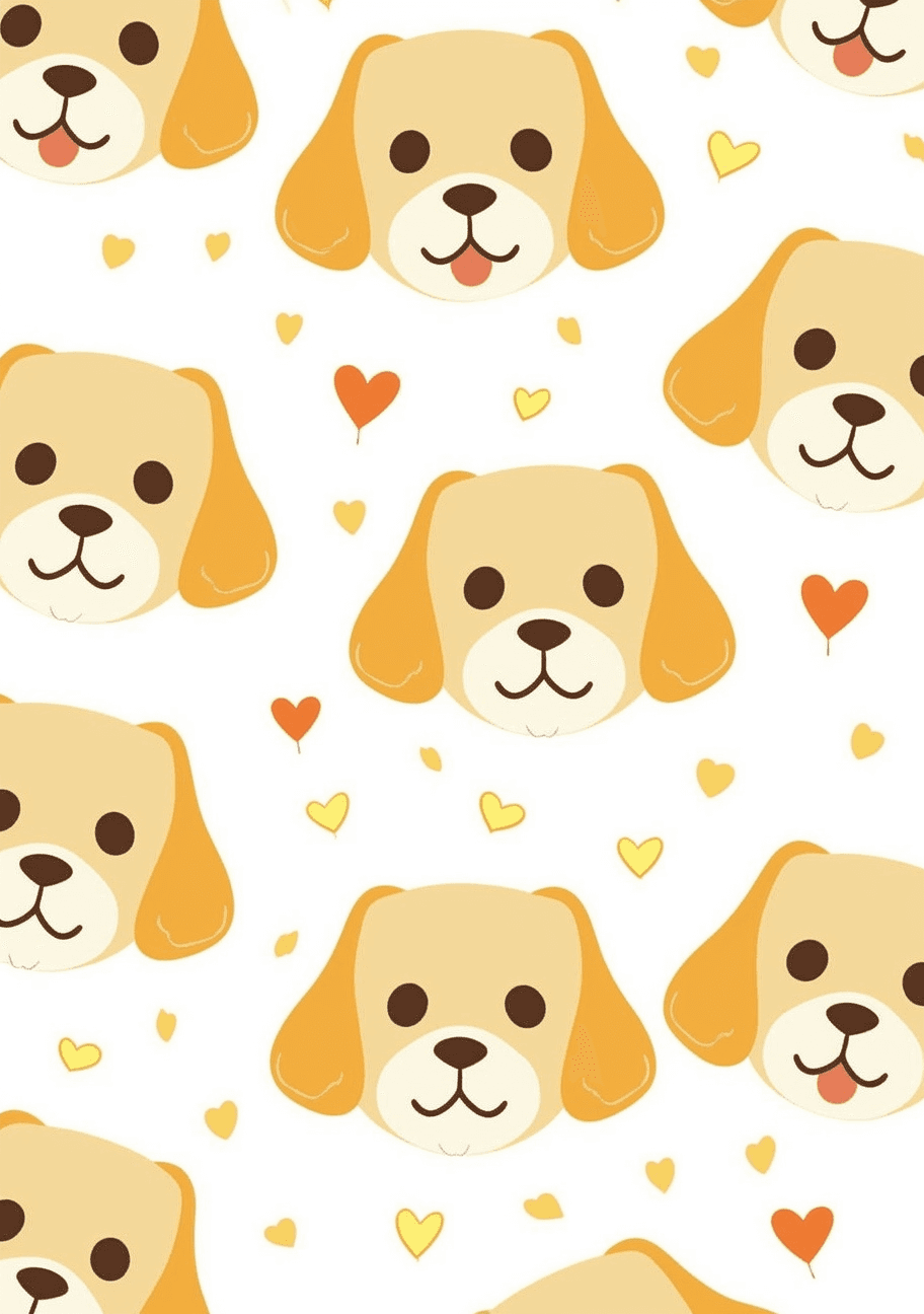 Dog Summer original repeating artwork