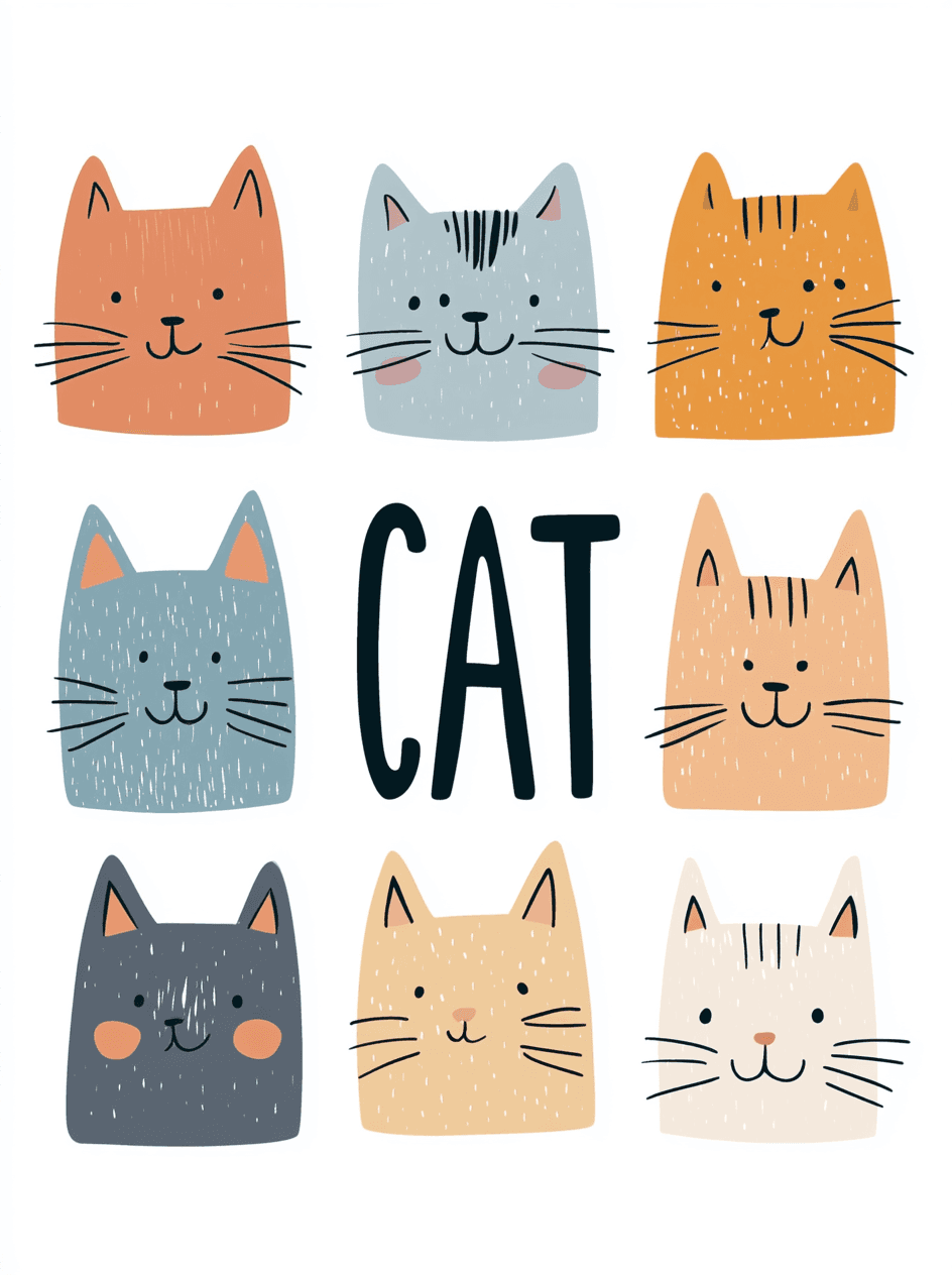 Cat 236 original repeating artwork