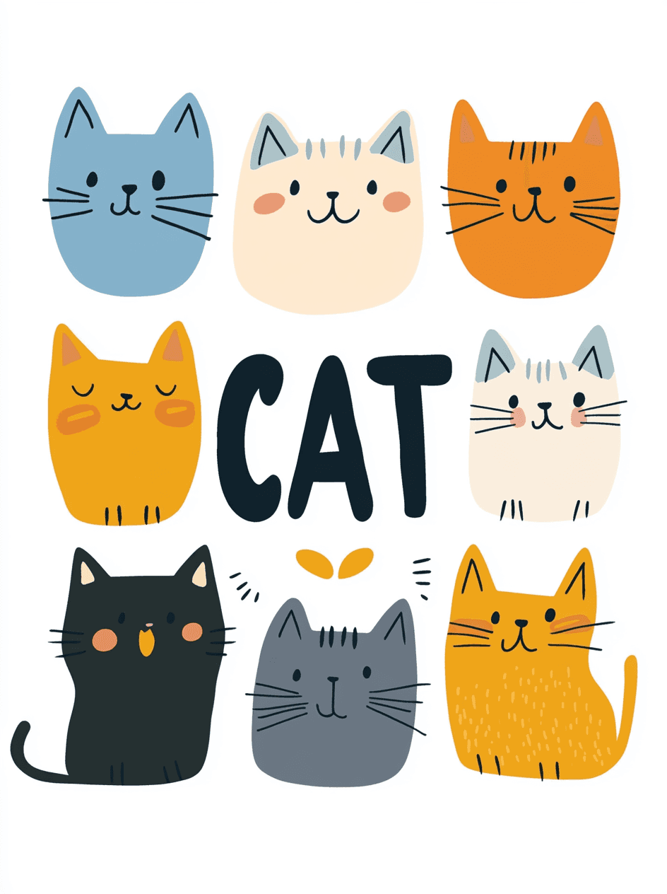 Cat 279 original repeating artwork