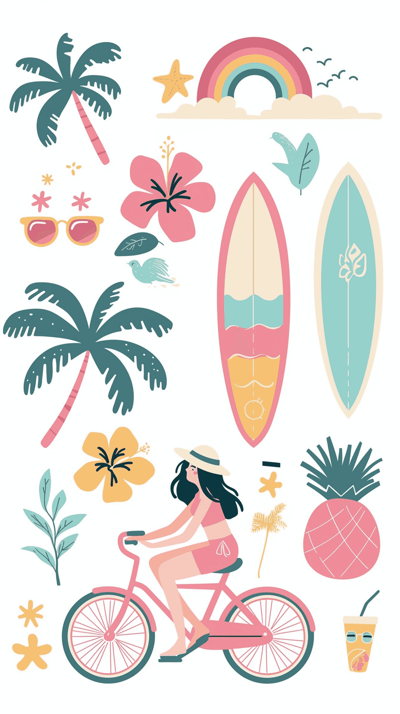 Seaside Sunlit original repeating artwork