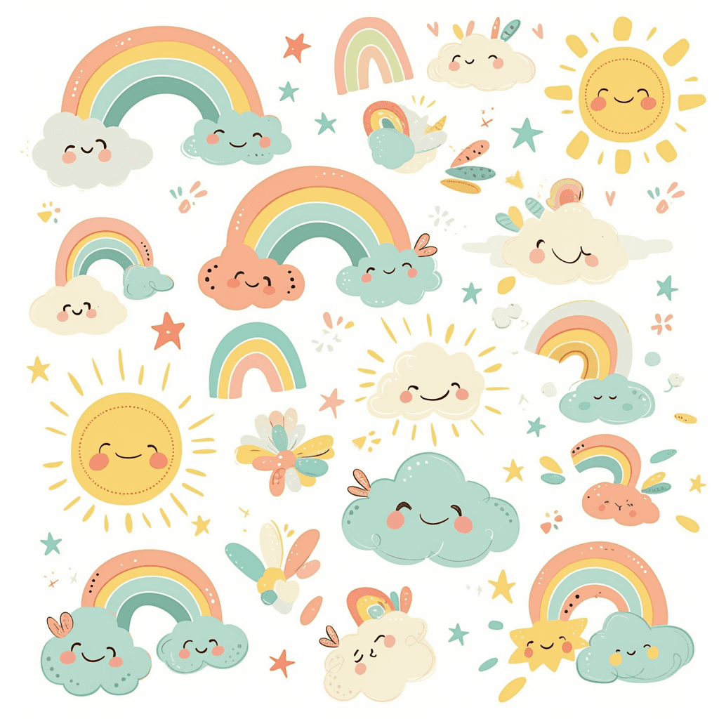 Rainbow Tune original repeating artwork