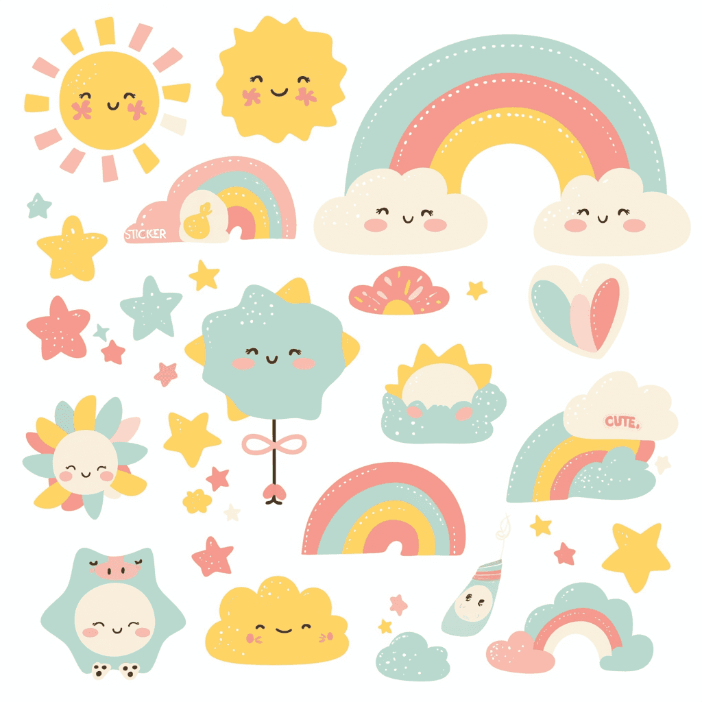 Rainbow Chase original repeating artwork