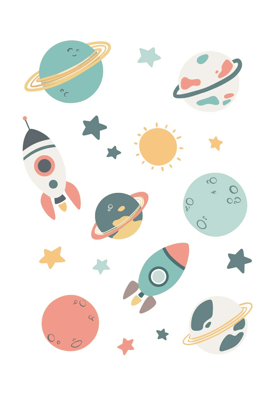 Planet Morning original repeating artwork