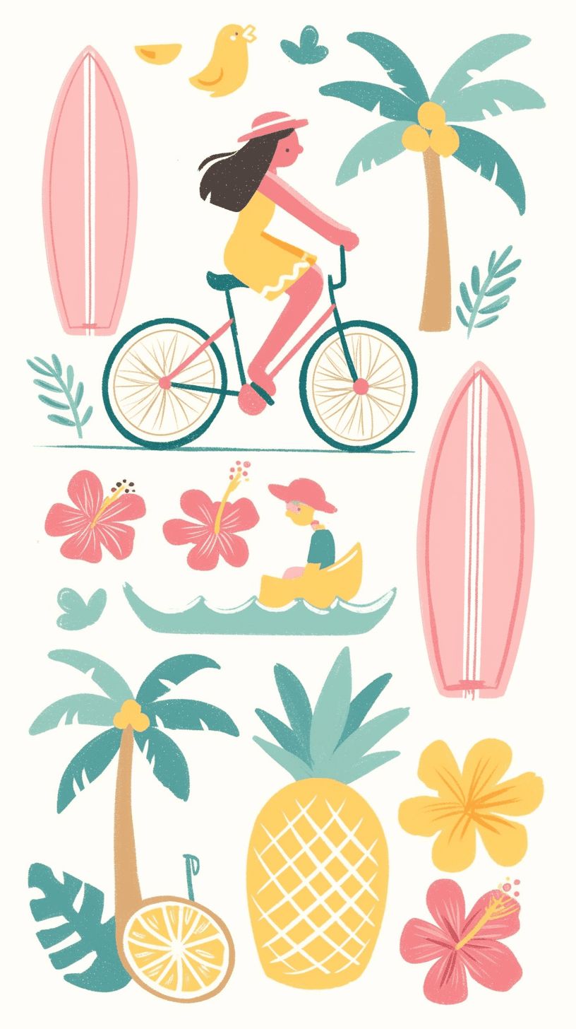 Seaside Bold original repeating artwork
