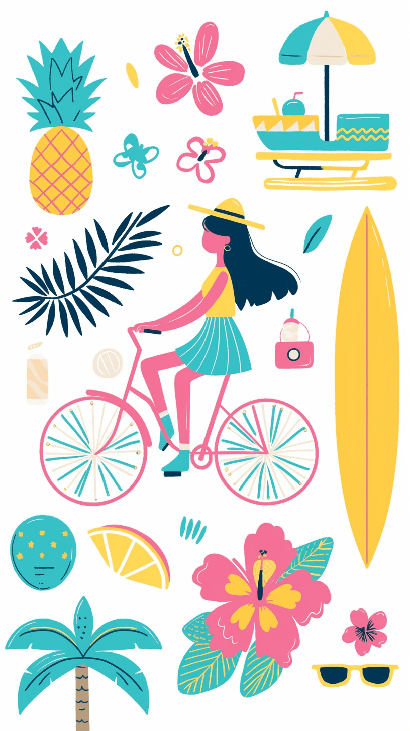 Seaside original repeating artwork