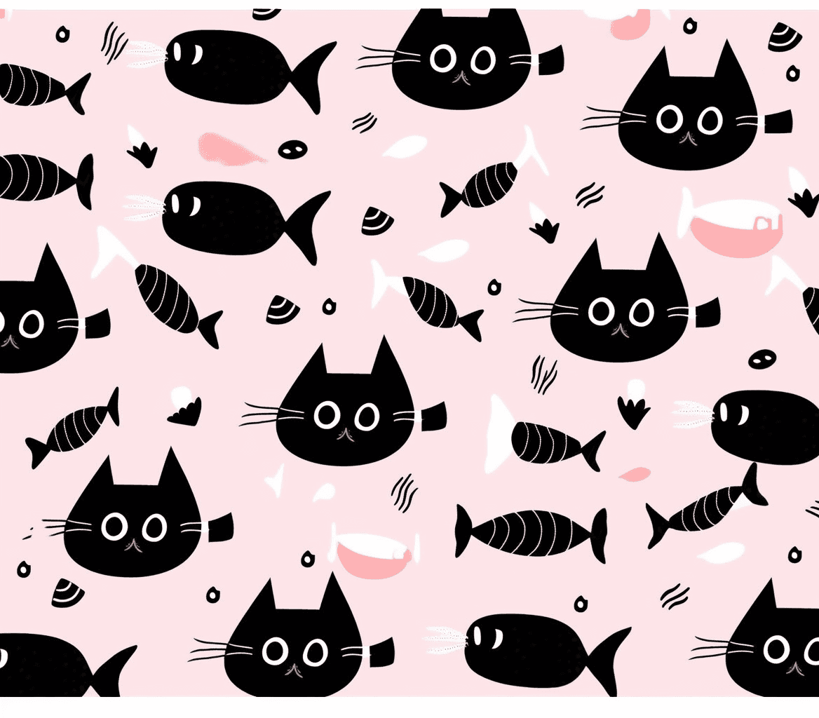 Cat 313 original repeating artwork
