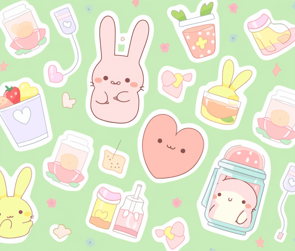 Bunny Burst original repeating artwork