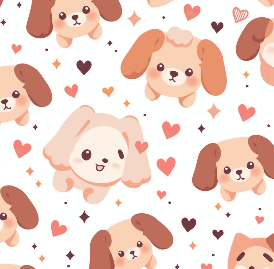 Dog Slide original repeating artwork