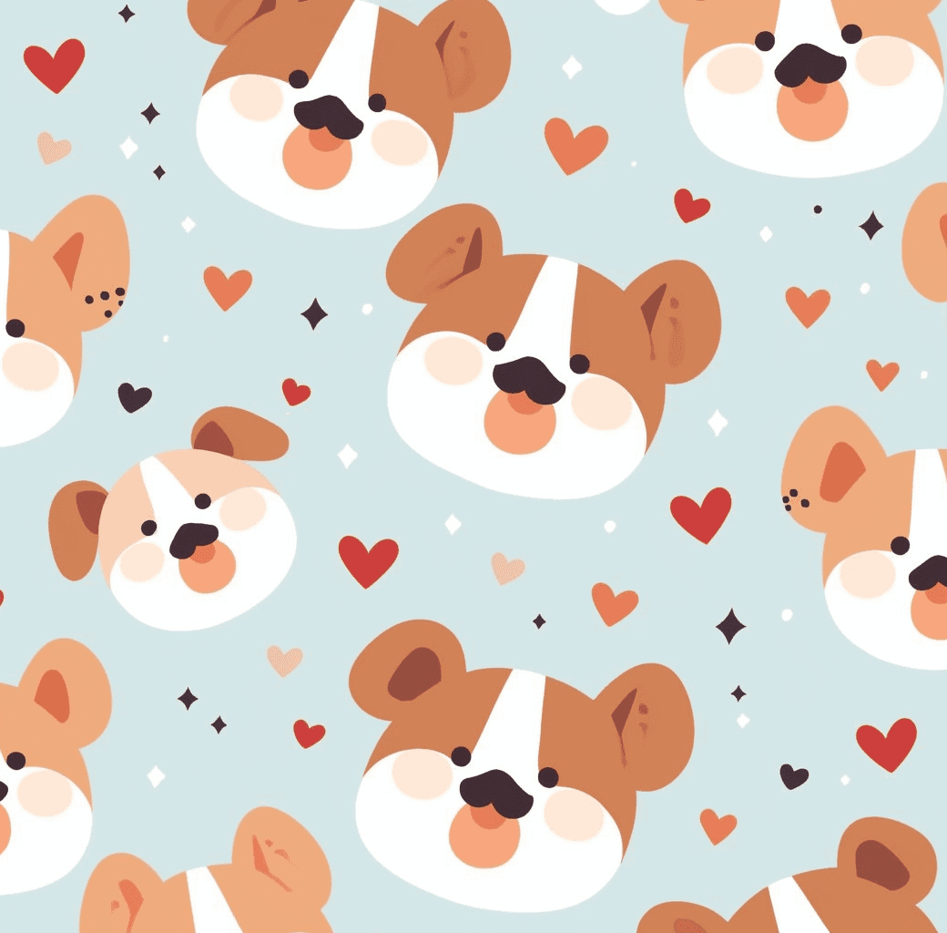 Dog Gleam original repeating artwork