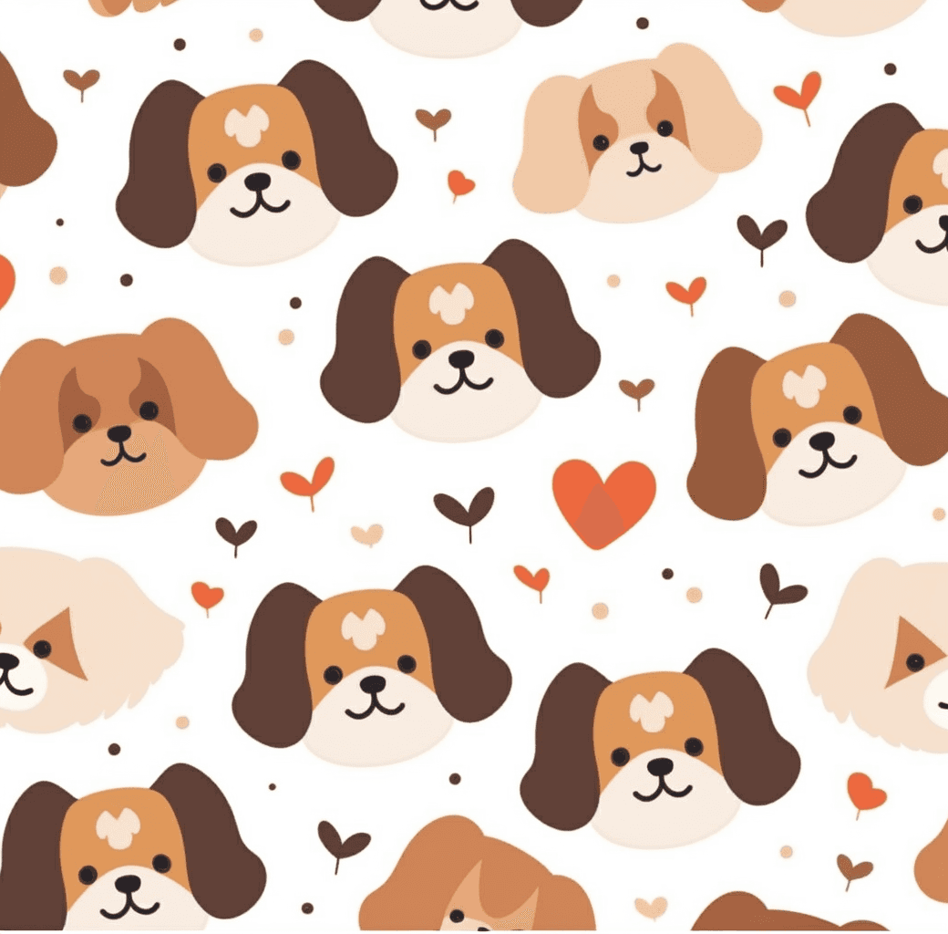 Dog Kick original repeating artwork