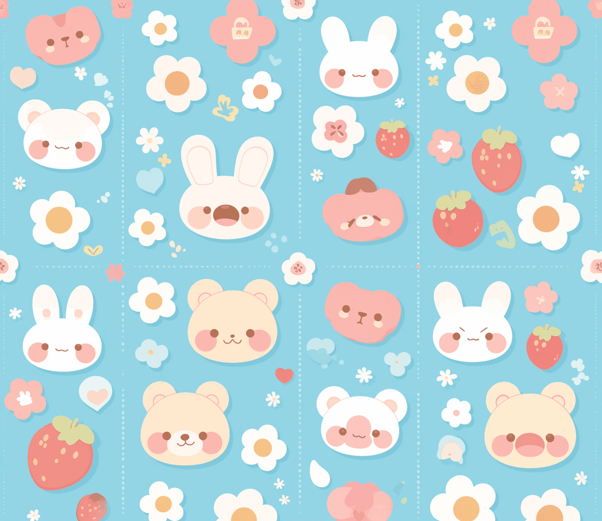 Animals Dawn original repeating artwork