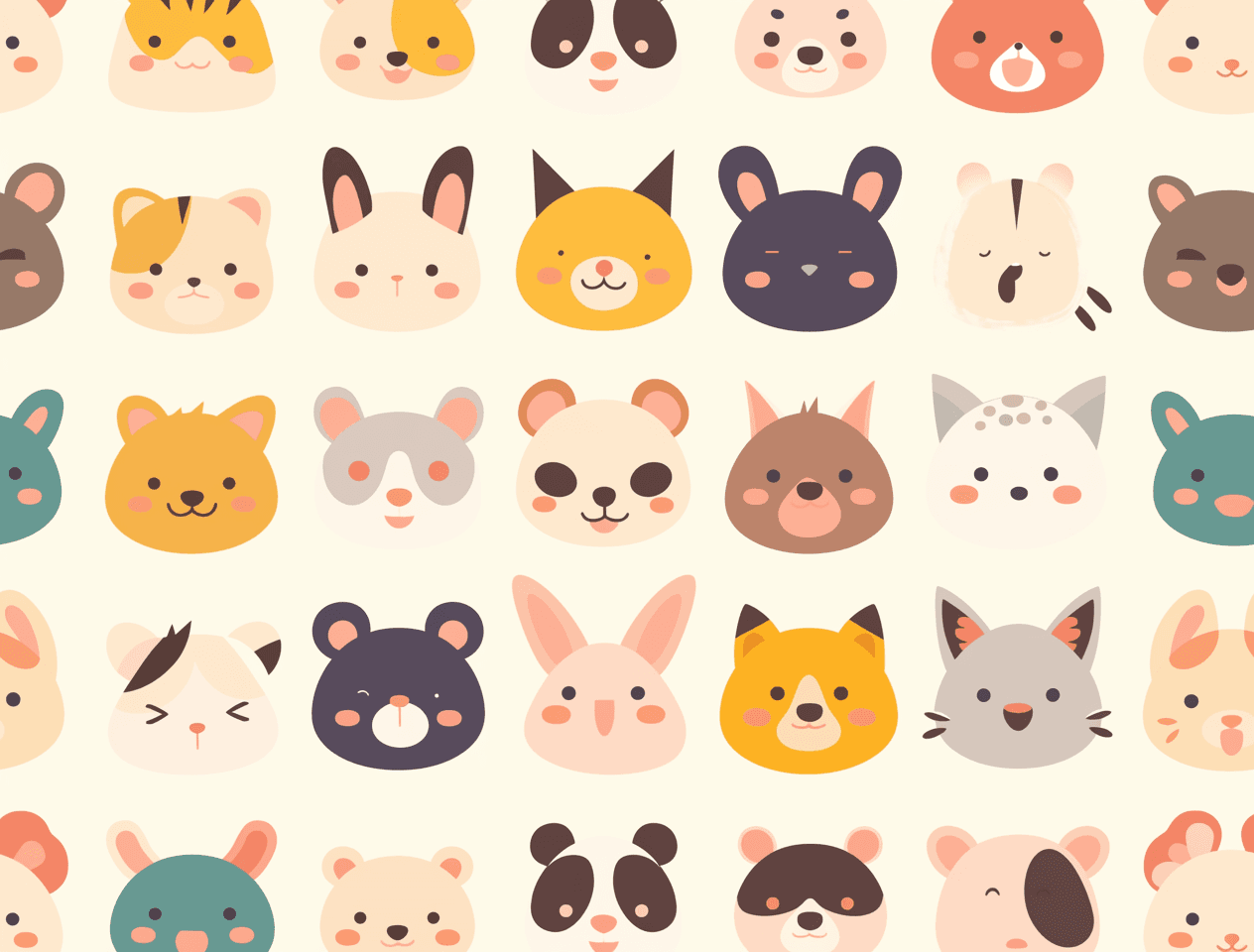 Animals 200 original repeating artwork