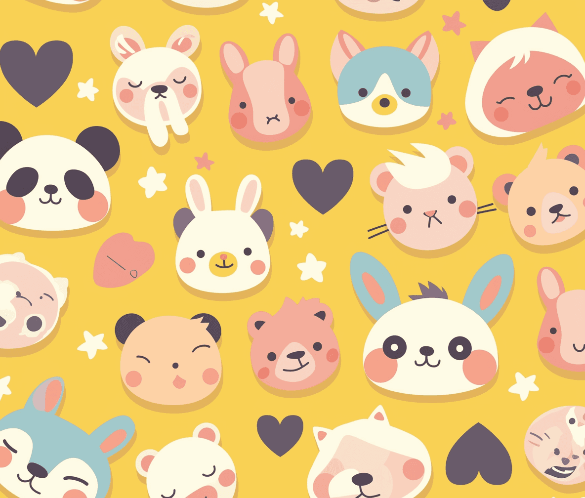 Animals Shine On original repeating artwork