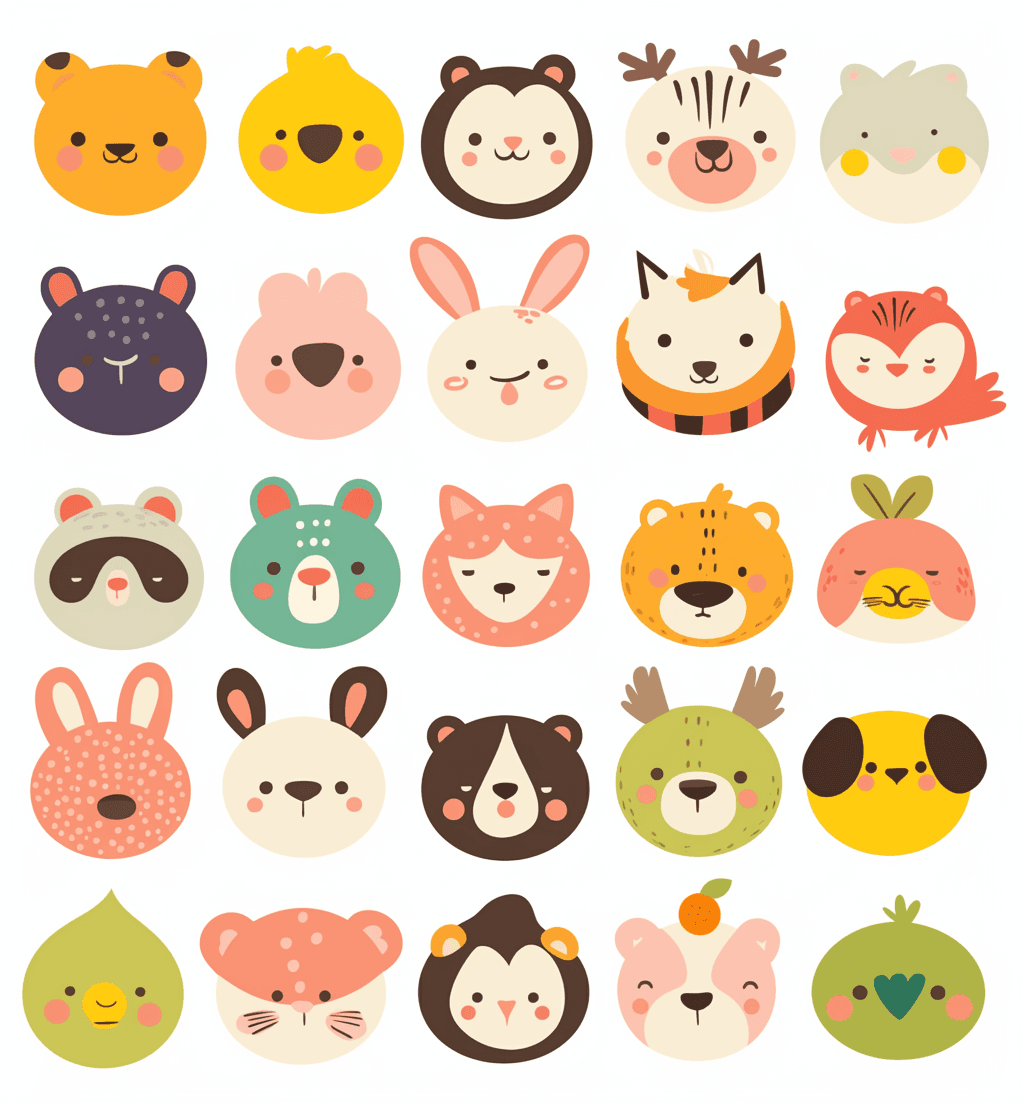 Animals Grow original repeating artwork