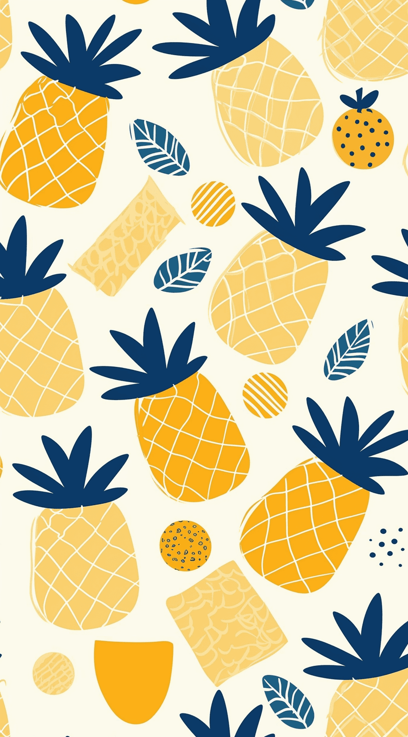Pineapple Spin original repeating artwork
