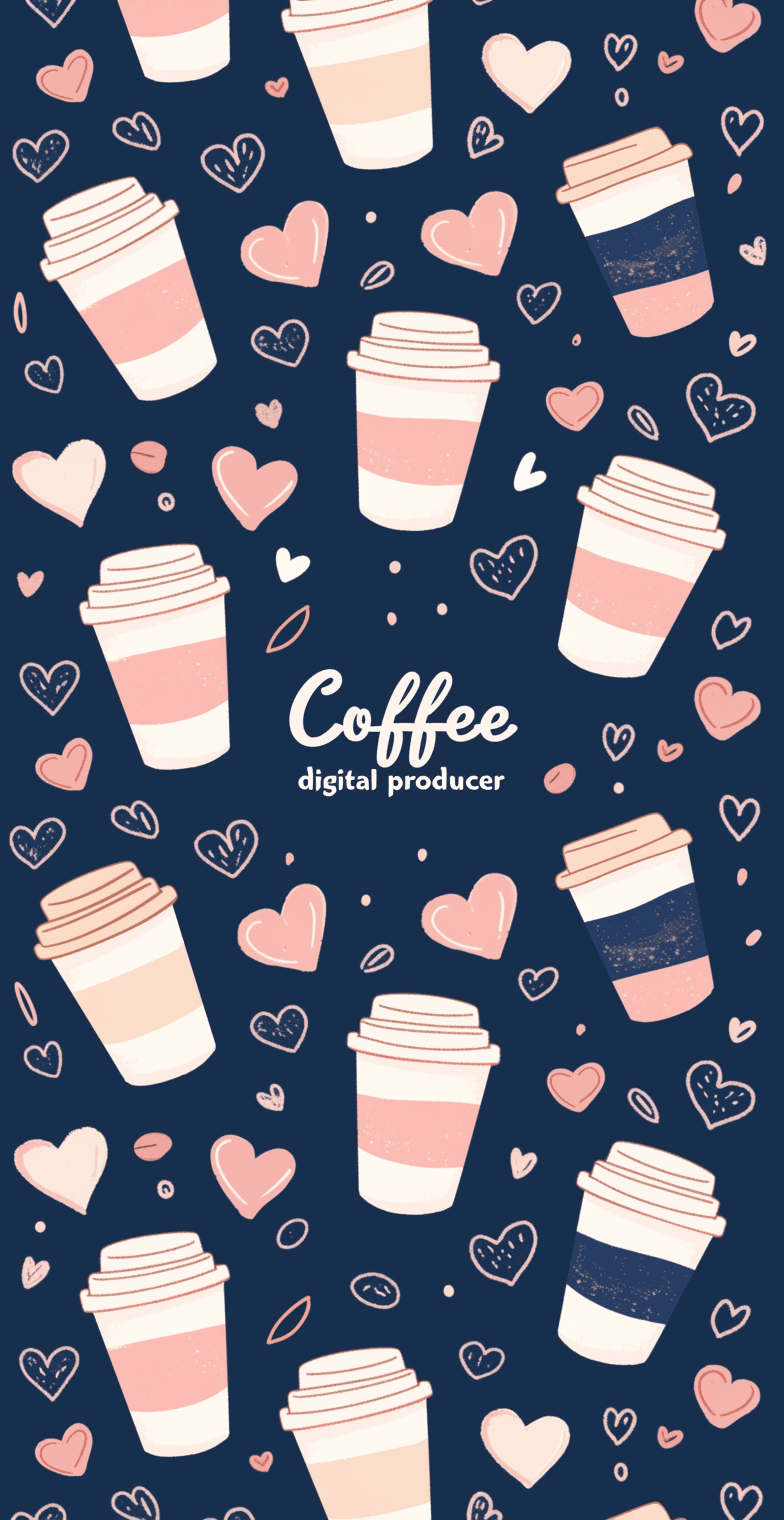 Coffee Cup original repeating artwork
