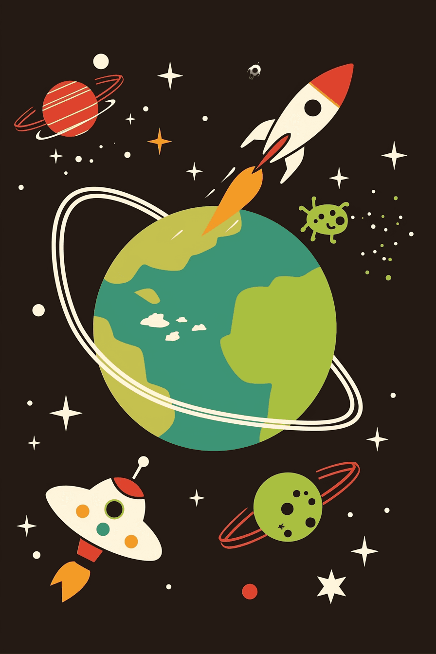 Planet 003 original repeating artwork