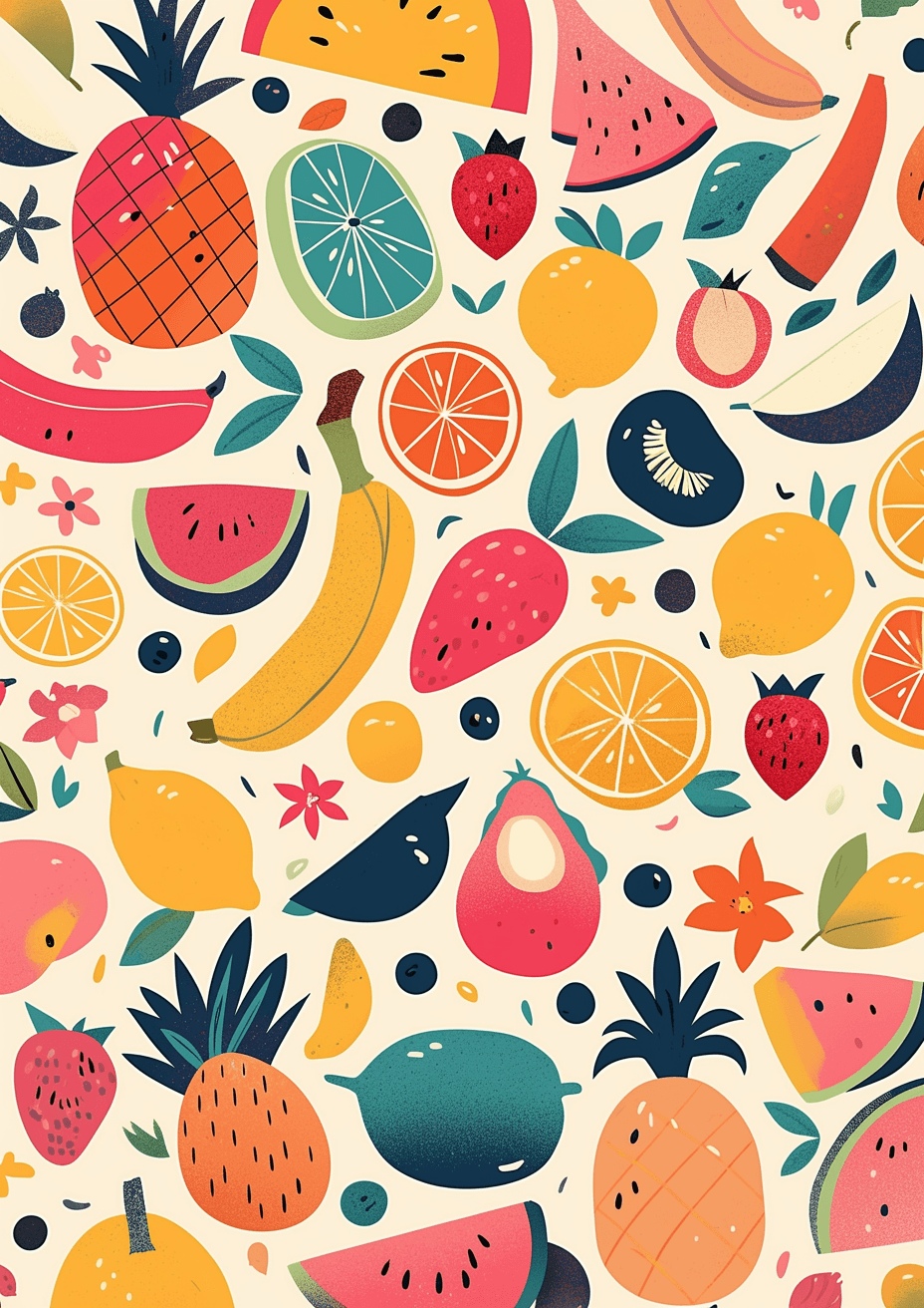 Fruit Squad original repeating artwork