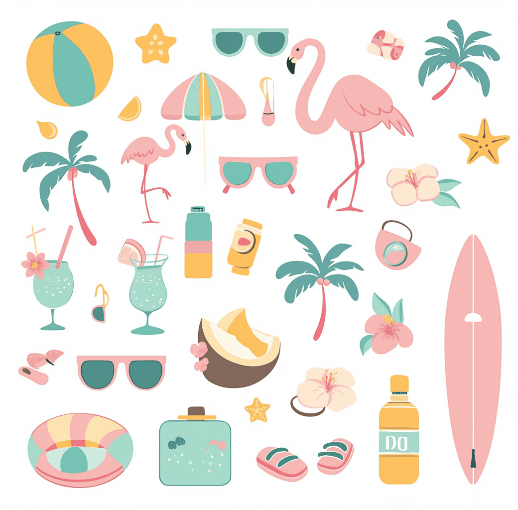 Seaside Kick original repeating artwork