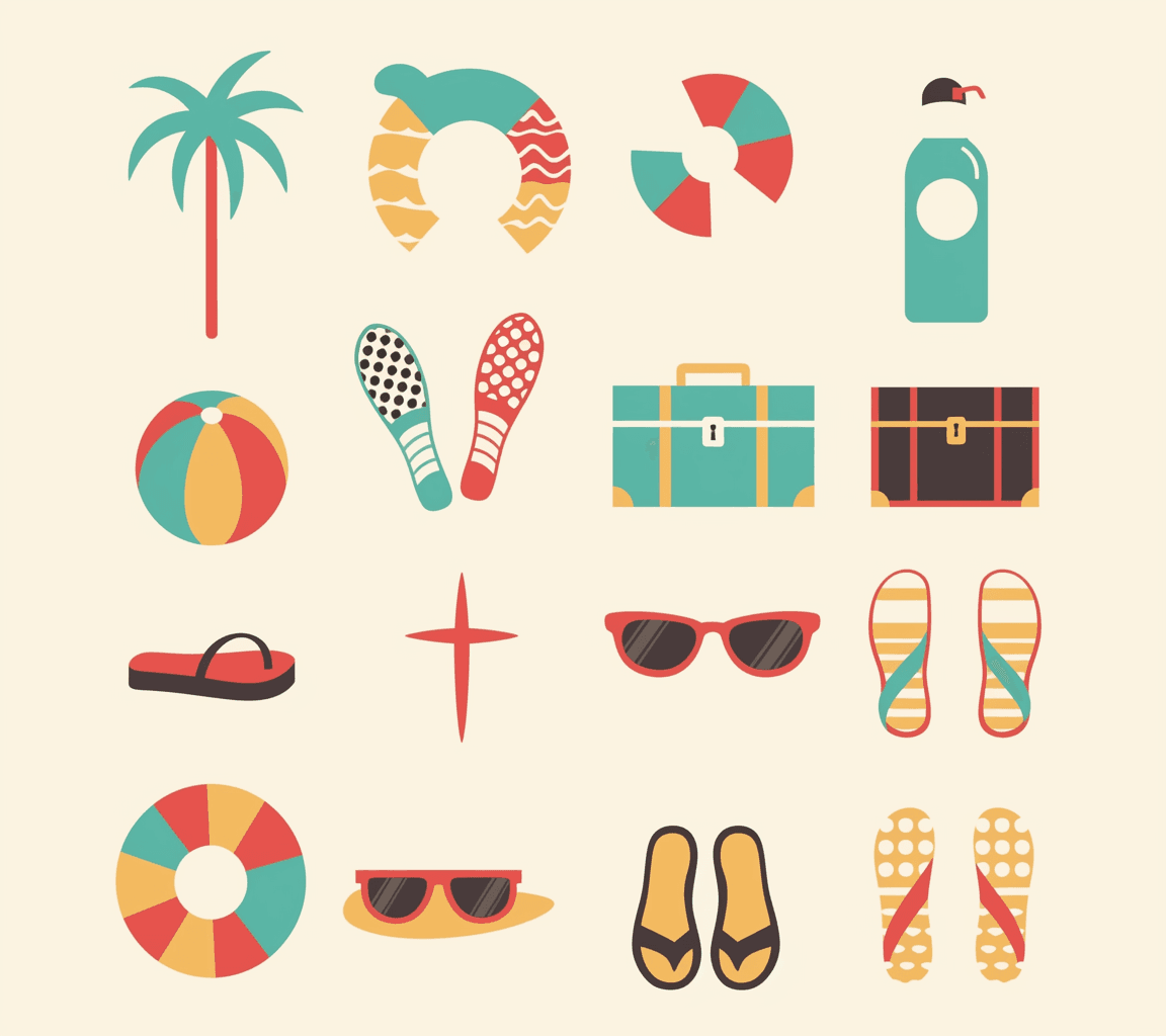 Seaside Zoom original repeating artwork