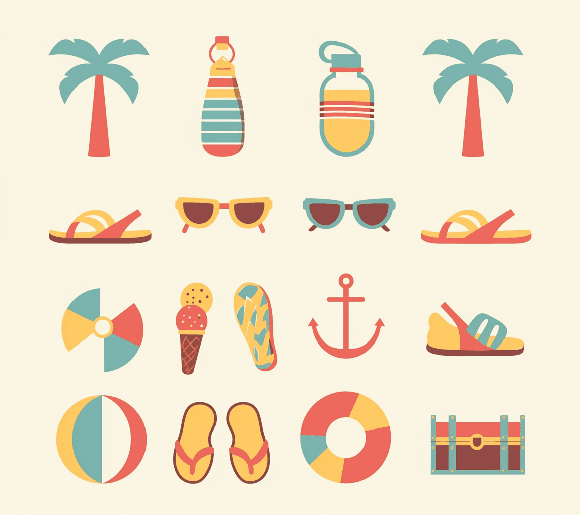 Seaside Zip original repeating artwork