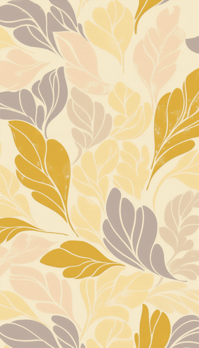 Leaves Sunlit original repeating artwork
