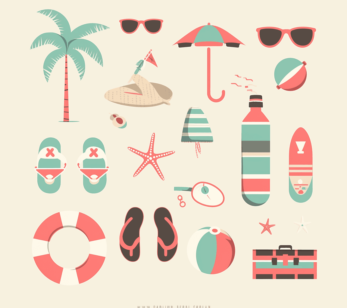 Seaside Bounce original repeating artwork