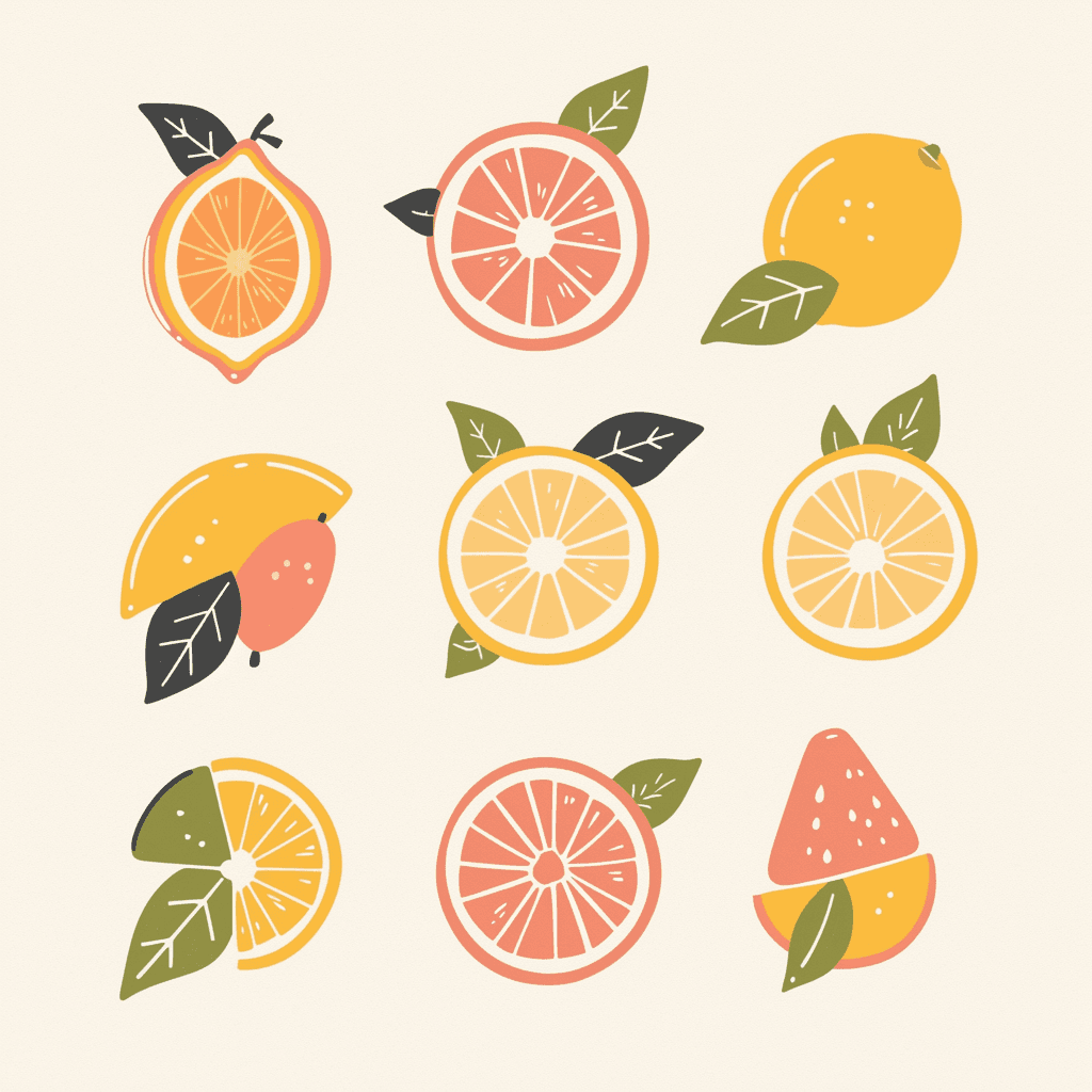 Fruit Track original repeating artwork