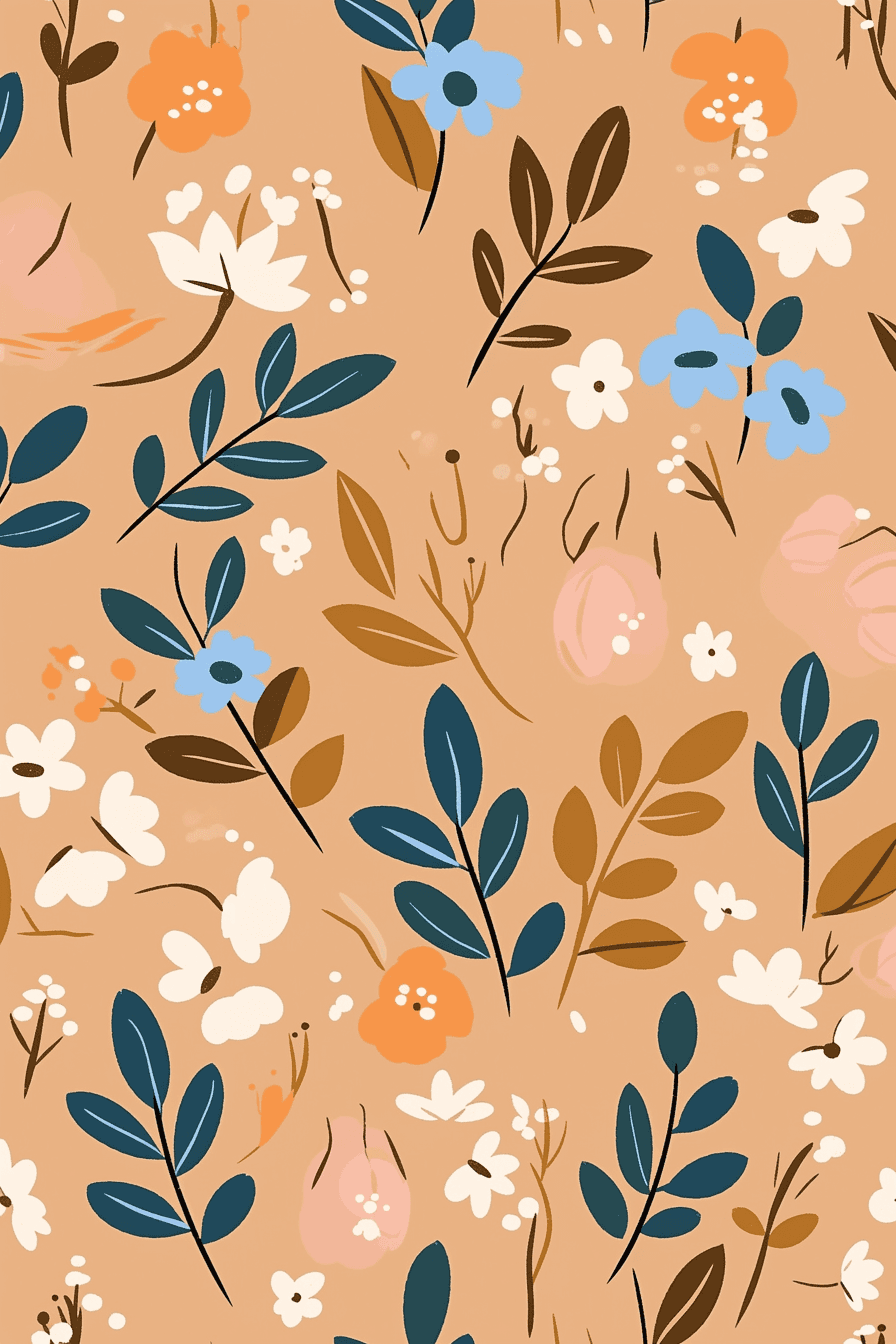 Plants Pop original repeating artwork